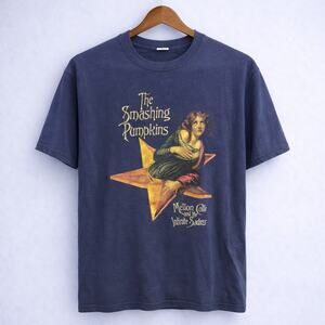 VTG Smashing Pumpkins Mellon Collie the Infinite Sadness Navy Graphic T-Shirt L
